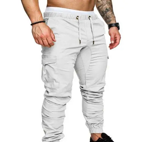 50%HOT2022 New Men's Casual Jogging Pants Solid Color Pocket Pants Sports Pants Men's Trousers Street Hip Halen Jogging Pants