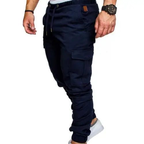 50%HOT2022 New Men's Casual Jogging Pants Solid Color Pocket Pants Sports Pants Men's Trousers Street Hip Halen Jogging Pants