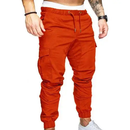 50%HOT2022 New Men's Casual Jogging Pants Solid Color Pocket Pants Sports Pants Men's Trousers Street Hip Halen Jogging Pants