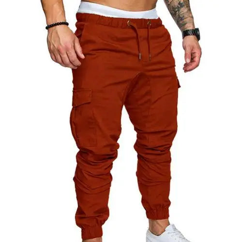 50%HOT2022 New Men's Casual Jogging Pants Solid Color Pocket Pants Sports Pants Men's Trousers Street Hip Halen Jogging Pants