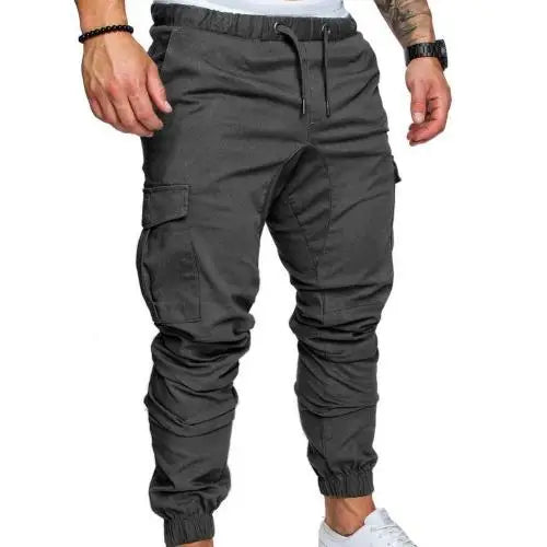 50%HOT2022 New Men's Casual Jogging Pants Solid Color Pocket Pants Sports Pants Men's Trousers Street Hip Halen Jogging Pants