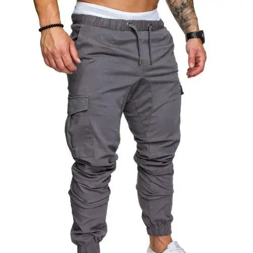 50%HOT2022 New Men's Casual Jogging Pants Solid Color Pocket Pants Sports Pants Men's Trousers Street Hip Halen Jogging Pants