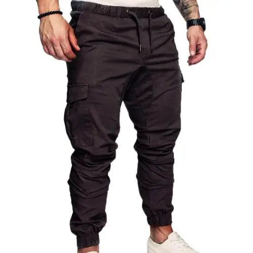 50%HOT2022 New Men's Casual Jogging Pants Solid Color Pocket Pants Sports Pants Men's Trousers Street Hip Halen Jogging Pants