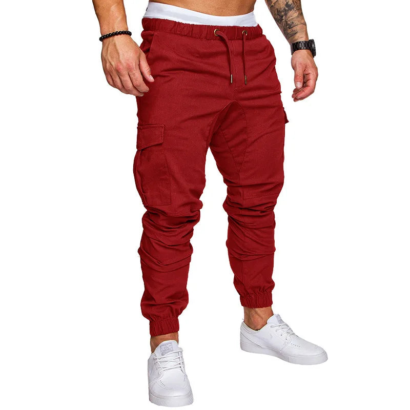 Men Pants Thin Fashion Casual Jogger Pants 2020 Streetwear Cargo Pants Men's Multi-pockets Trousers Fitness Gyms Sweatpants Mens