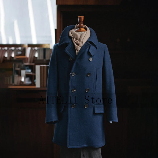 Woolen Coats for Men Men's Woolen Coat New in Suits & Blazers Mens Dress Jackets Man Men's Winter Clothes Mantel Suit Top Male