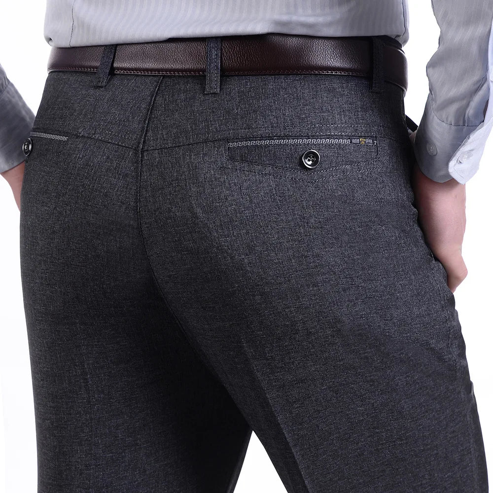 MRMT 2026 Brand Men's Trousers Middle-aged Men Trousers Casual Loose Thin Pants for Male Straight High Waist Man Trouser Pant