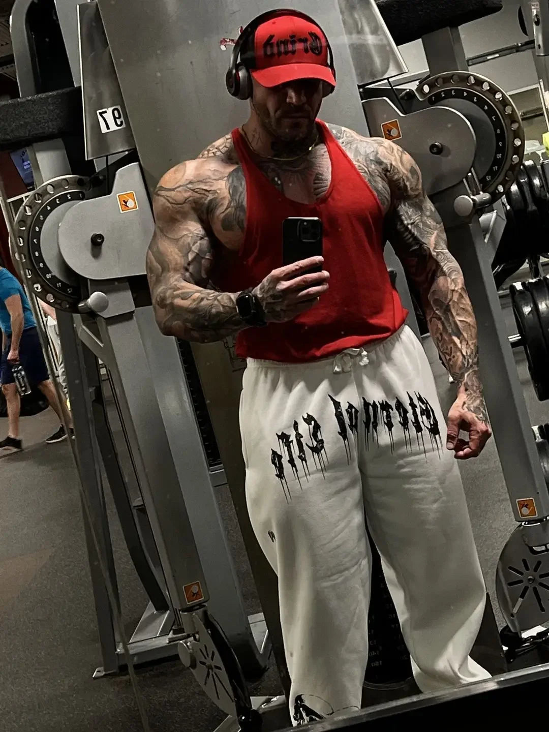 2025 European and American Men's New Year Wear Sports Pants Casual Sports Training Pants Men's Gym Pants